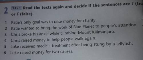 9.4.2.1.Read the texts again and decide if the sentences are T (true)or F (false).