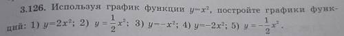3.126. Используя график функции y=x², постройте графики функций 