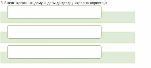 3. Ежелгі қоғамның дамуындағы діндердің ықпалын көрсетіңіз.Я 