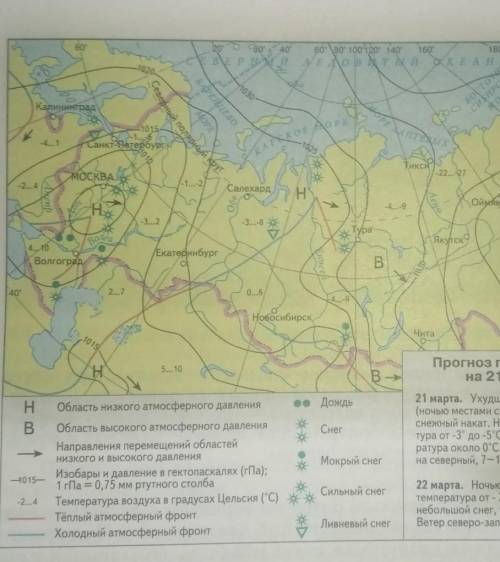 написать обозначение на карте погоды. обозначение ниже в табличкегородов Москва и Новосибирск