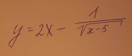 Найти область определения функции y=2x-(1/(√x-5))
