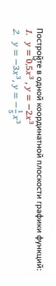 Построй в одной координатной плоскости графики функций: