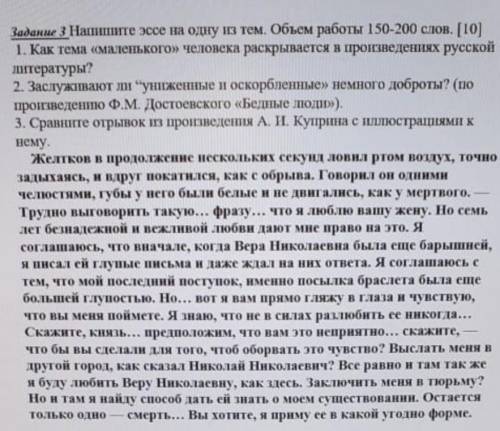 Напишите эссе на одну из тем. Объём работы 150-200 слов