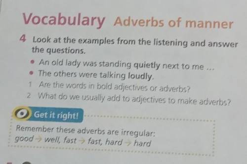 Look at the examples from the listening and answer the questions.ответте быстрее, ​
