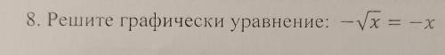 Решить графически уравнение -корень x=-x
