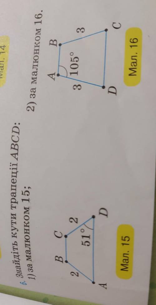Знайти кути трапеції ABCD