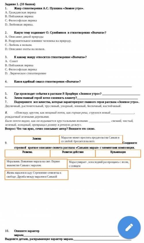 7 класс. Соч по литературе