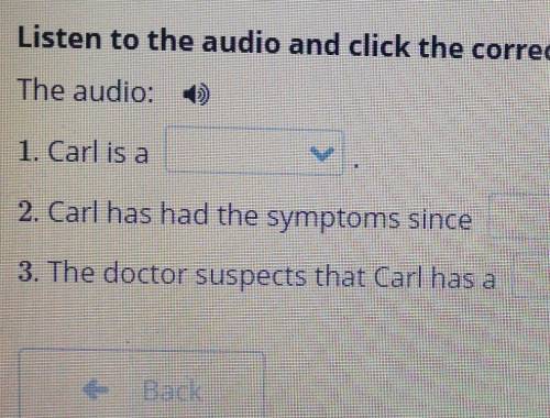 Listen to the audio and click the correct option