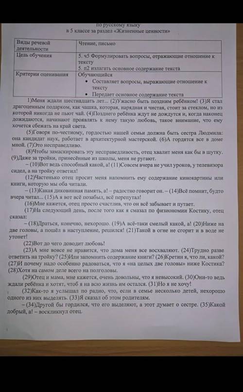 Выпиши ключевые слова из текста