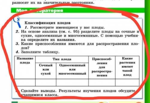 надо заполнить таблицу в учебнике 7 класс