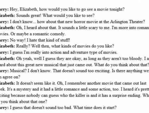 Fill in the gaps with ONE word.4. Musicals do not sound toofor Harry