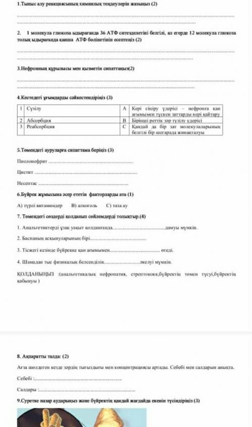 ТЖБ Биология 2-Тоқсан 9 Сынып!