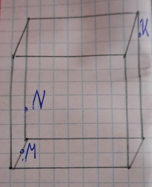 Постройте искомое сичение паралелепипед