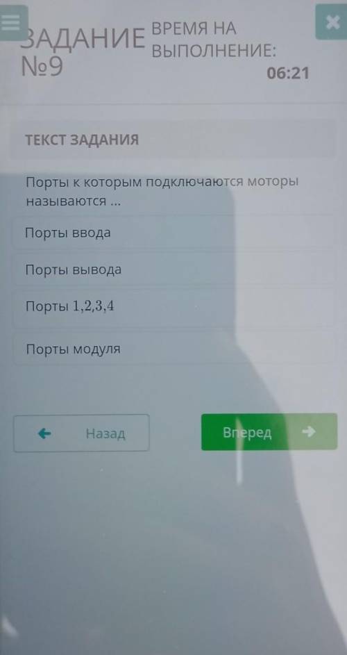 Порты к которым подключаются моторы называются ...