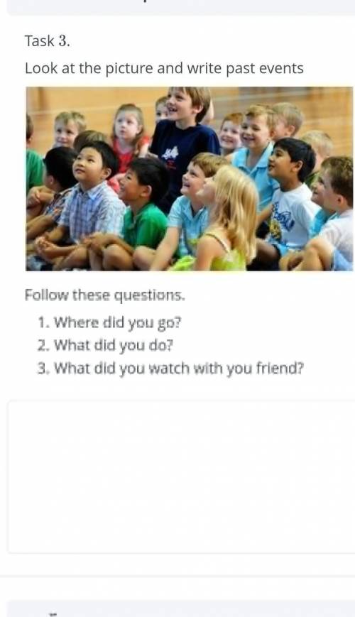 Look at the picture and write past events