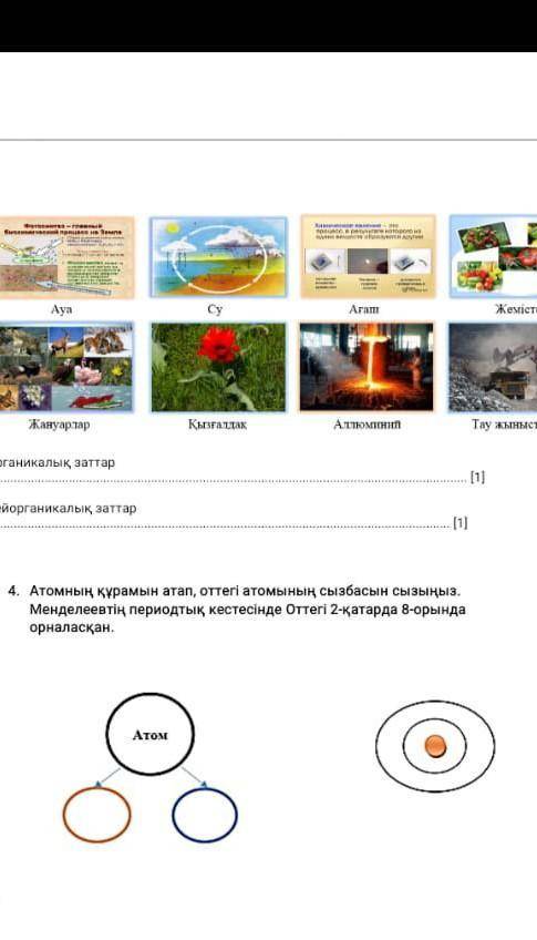 6 Суретте көрсетілген еріген заттардың массалық үлесін есептеңдер.
