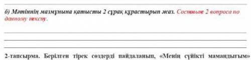 Соч по казахскому составить 2 вопроса​