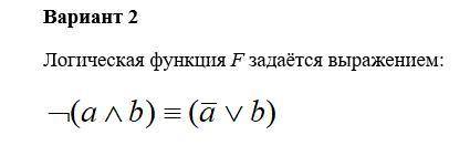 Логическая функция F задаётся выражением (Информатика)
