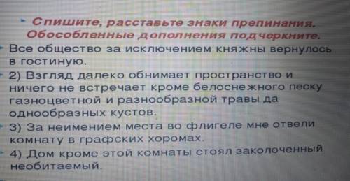 Спишите, расставьте знаки препинания обособленные дополнения подчеркните