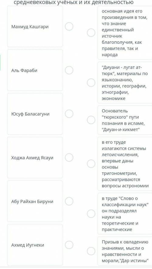 Установите соотвецтвие между именами средневековых учёных и их деятельностью ЭТО СОЧ 