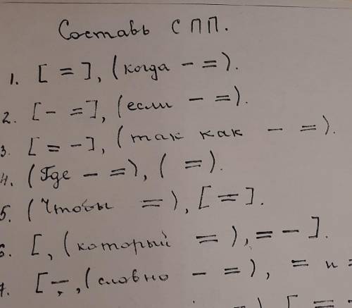 Составить предложения по схеме