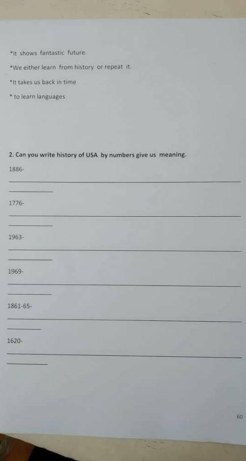 Can you write history USA by numbers give us meaning