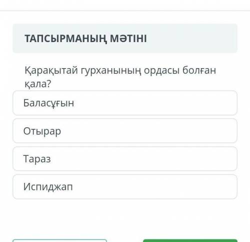 Қарақытай гурханының ордасы болған қала