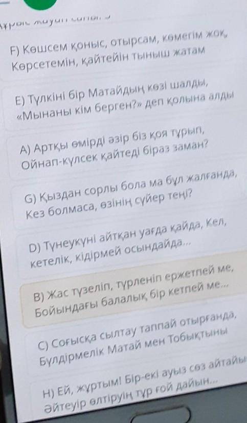Енілік кебек дастанында котерылген маселелер