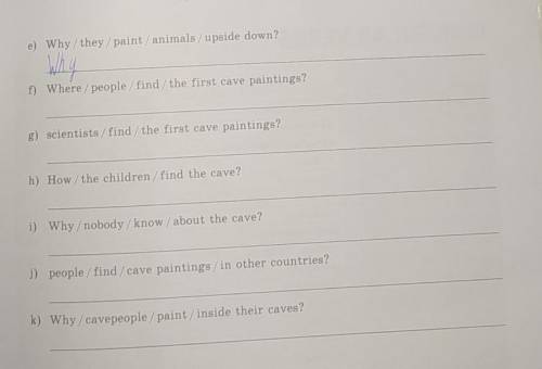 Use the words to write questions.​