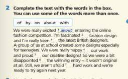 Complete the text with the words in the box. You can use some of the words more than once.
