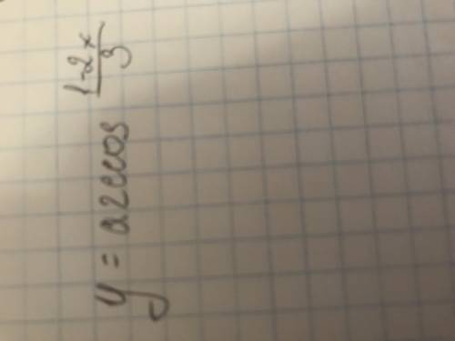 Знайти область визначенняy=arccos 1-2x/3