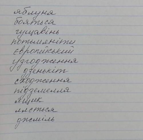 Написати слова з генетичною транскрипцією 