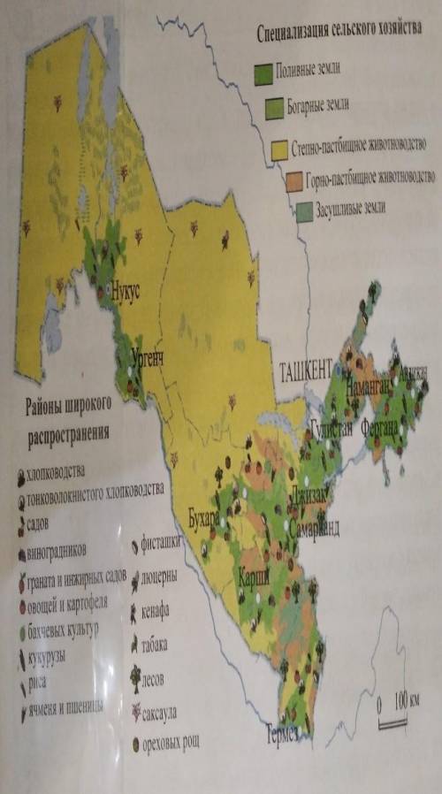 По рисунке 61 Проанализируйте пояса где выращивается землевладельческая продукция и сделайте выводы