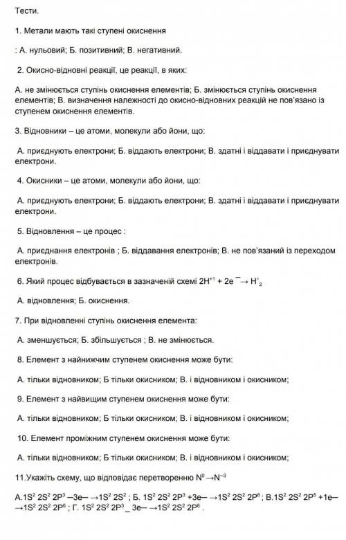 хімія Окисно-відновні реакції