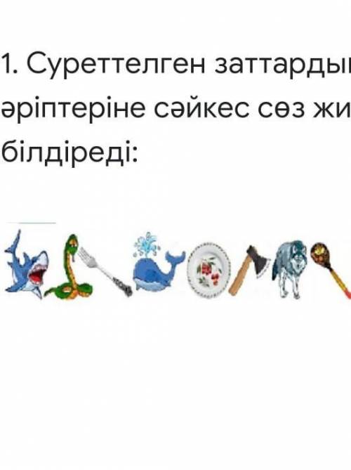 АкулаЖыланШаңышқыКитТарелке, табақБалтаҚасқыр/итҚасық