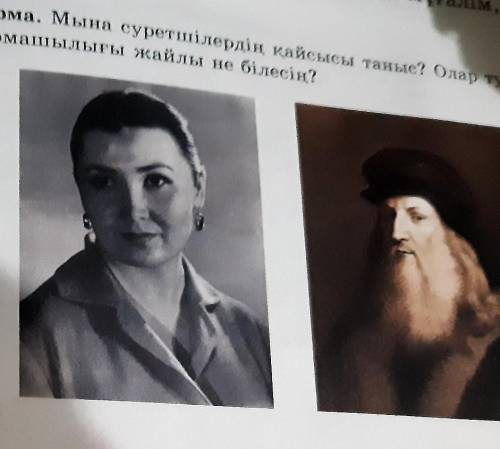 АЙТЫЛЫМ 3-тапсырма. Мына суретшілердің қайсысы таныс? пы, олардың шығармашылығы жайлы не білесің?10
