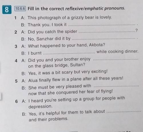 Fill in the correct reflexive / emphatic pronouns. ​