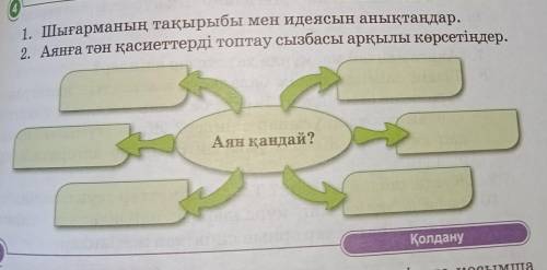 2. Аянға тән қасиеттерді топтау сызбасы арқылы көрсетіңдер.Аян қандай?