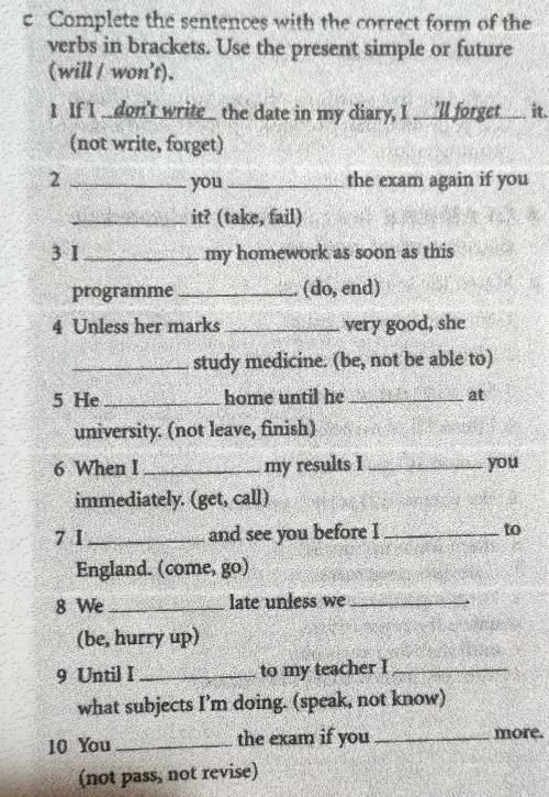 Help me please.First conditional
