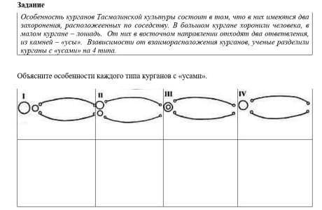 Объясните особенности каждого типа курганов с усами