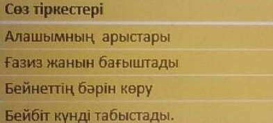 Өлең жолдары бойынша қос жазба күнделігін толтыр
