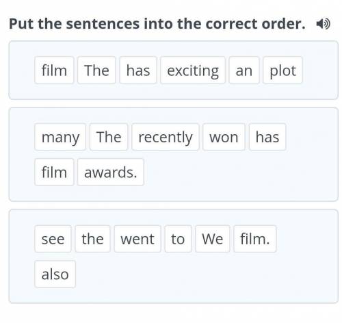 Put the sentences into the correct order