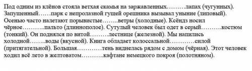 Распространите предложения неоднородными определениями