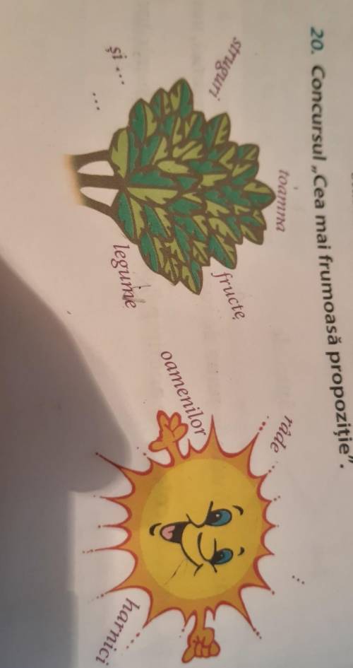 с румыским Concursul ,,Cea mai frumoasă propoziție
