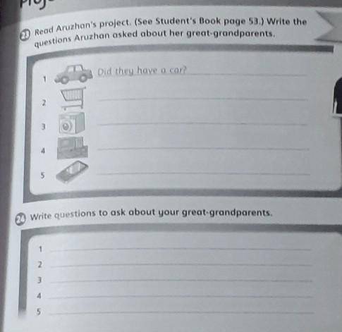 24 Write questions to ask about your great-grandparents.12345