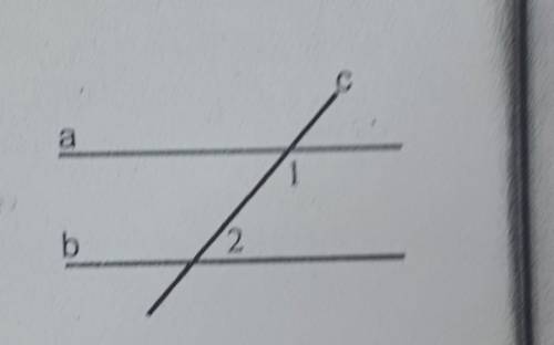 Дано: a || b, c – секущая, 1+2 = 102°.Найти: все образовавшиеся углы.