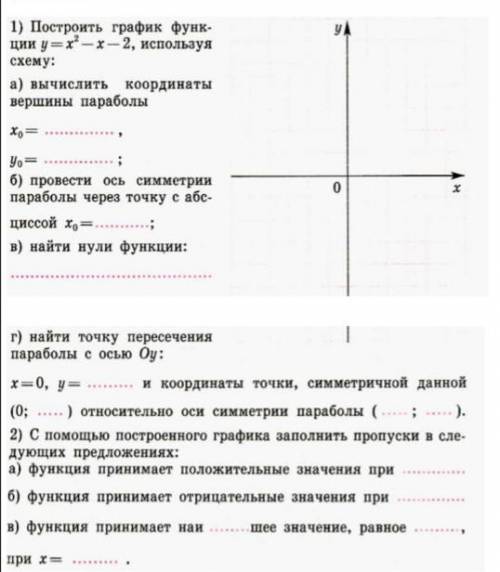 Построить график функции y= - x - 2 используя схему