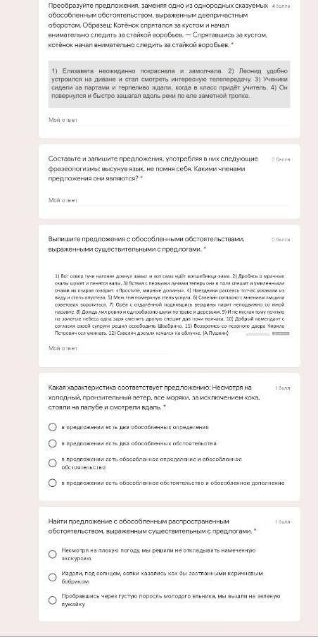 Русский язык 10 класс тема Обособленные существительные с предлогом. 