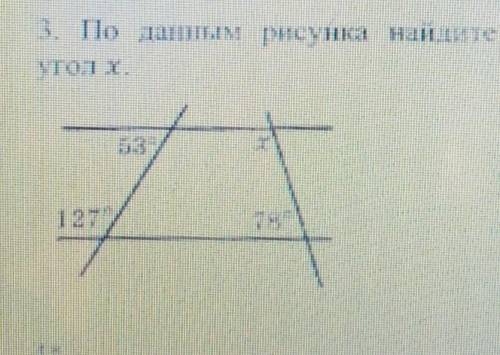 По данным рисунка найдите угол х