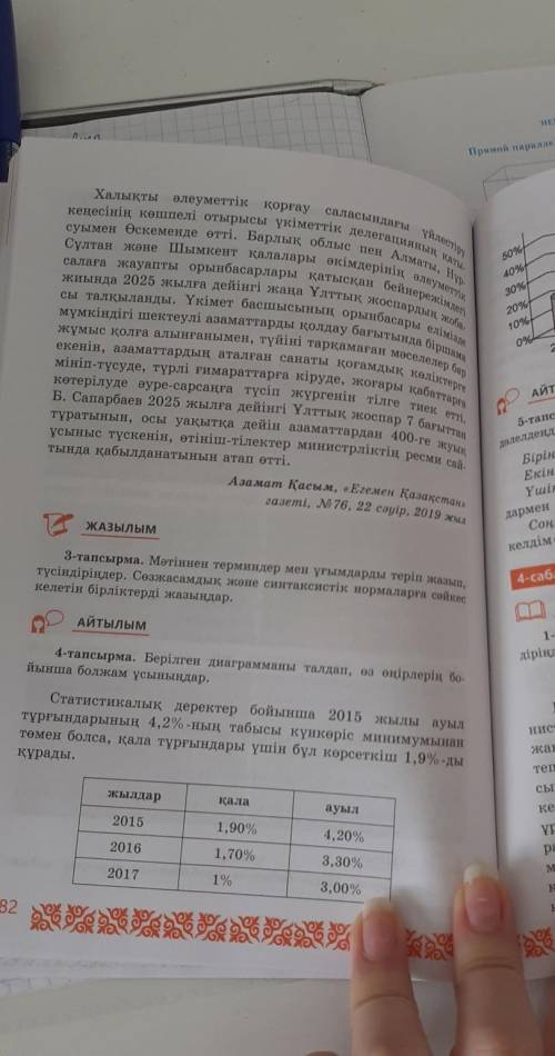 Казак тили 10сынып 3-4 тапсырма 82 бет 